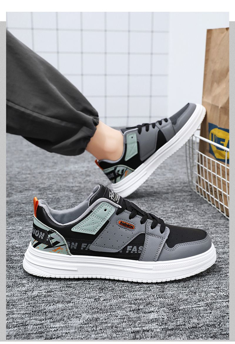 2024 neue männliche erwachsene student mode trend freizeit sport bord kleine weiße männer trendige schuhe_voghion.com