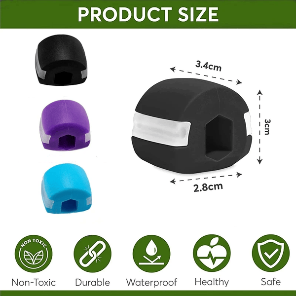 3PCS Jawline Exerciser Mouth Exercise Fitness Ball Neck Face Jaw Trainer Toning_voghion.com