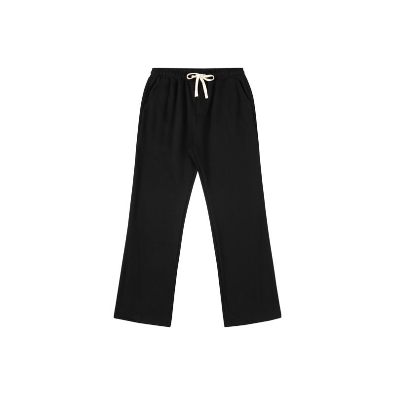 Roupas masculinas Corte Floco de Neve Cinza Terry Versão Anti Pilling Drape Cut Scimitar Calças de Moletom Calças_voghion.com