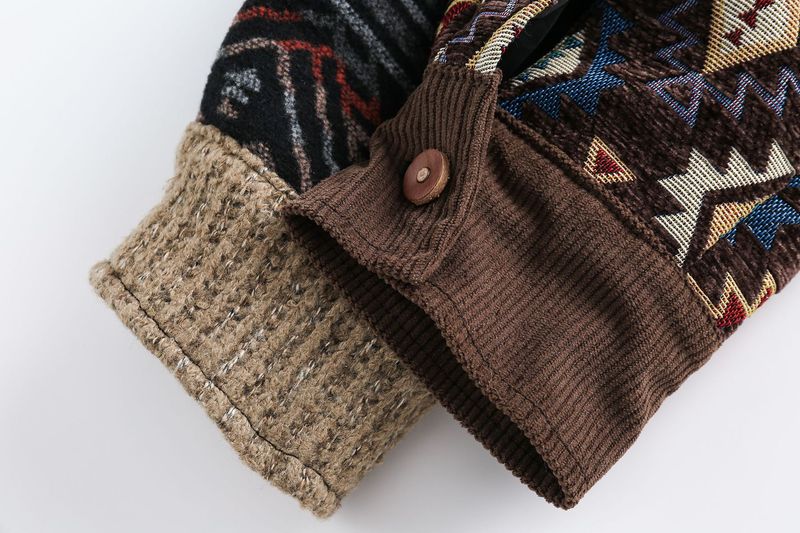 Eon Modish 25 Autumn New American Street Fashion Ethnic Style Patchwork Jacket Coat_voghion.com