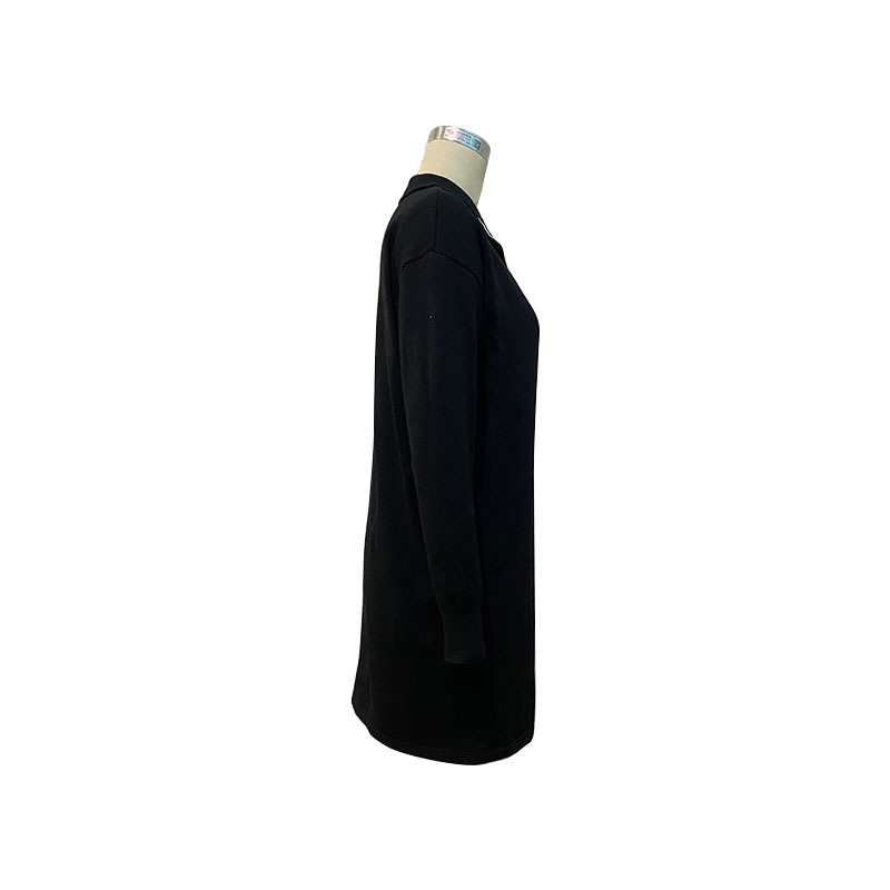 Modisches, einfarbiges Pulloverkleid für Damen_voghion.com