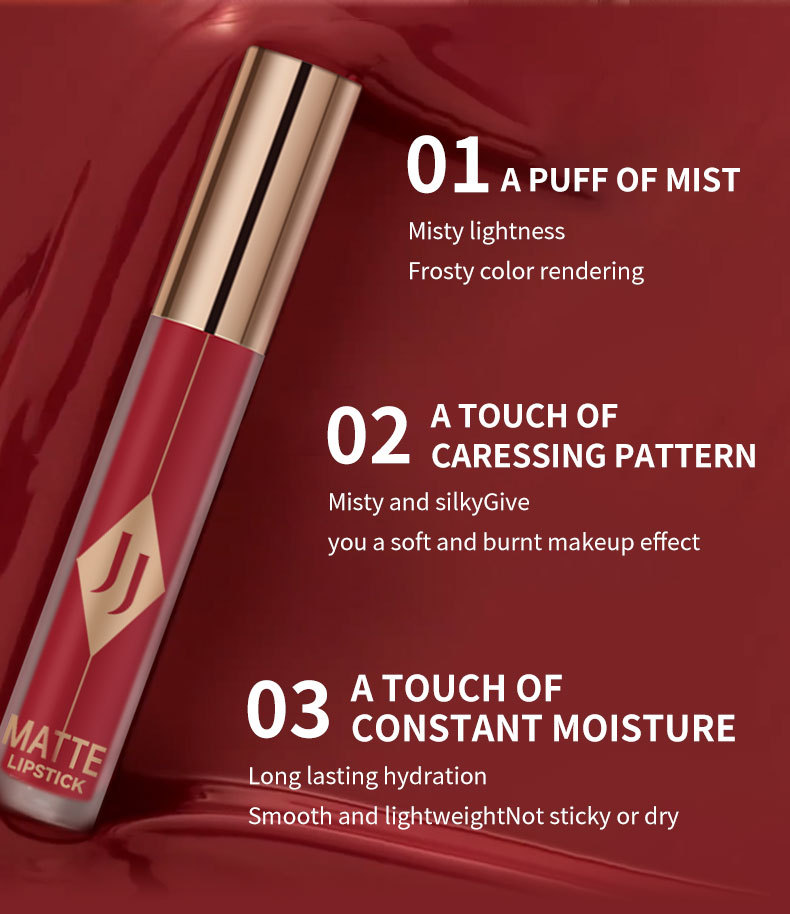JOJO Matte Lip Glaze Gloss à lèvres hydratant couleur antiadhésive tasse velours mat rouge à lèvres maquillage en gros_voghion.com