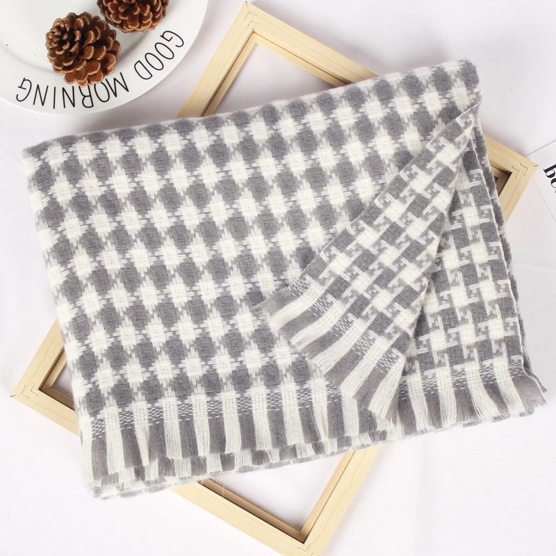 Neue diamant karierten für frauen herbst und winter Koreanische version, kaschmir warme schal, verdickt_voghion.com