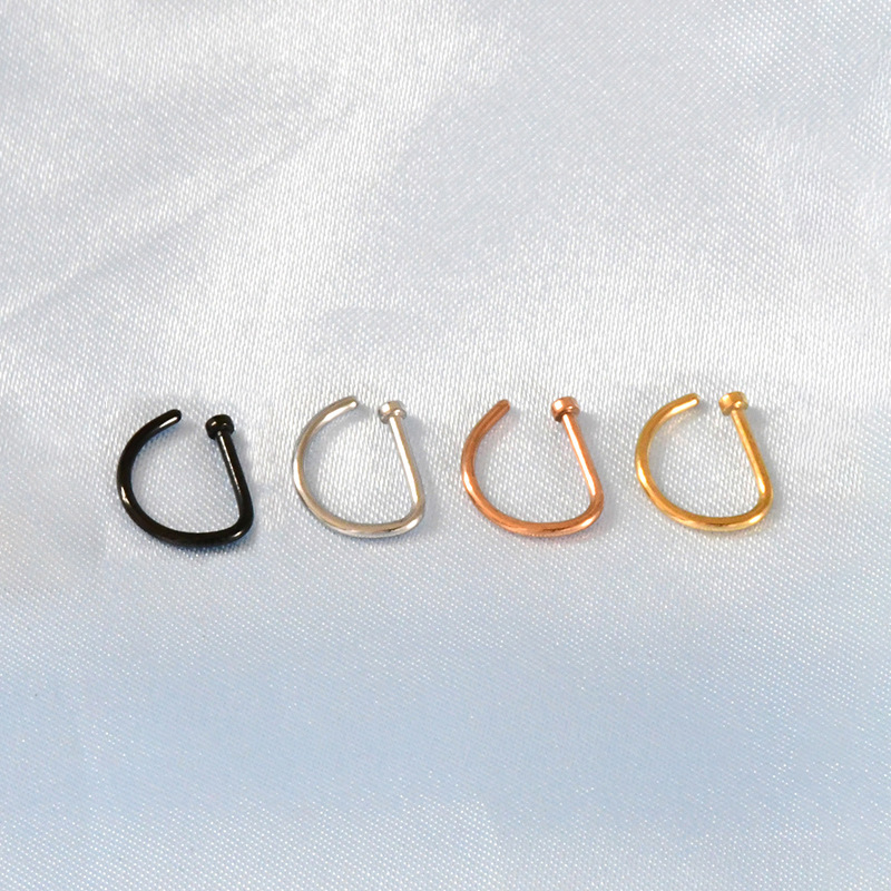 Cao Shi foreign trade new nose accessories European and American solid color personalized simple nose accessories popular fashion factory wholesale di_voghion.com