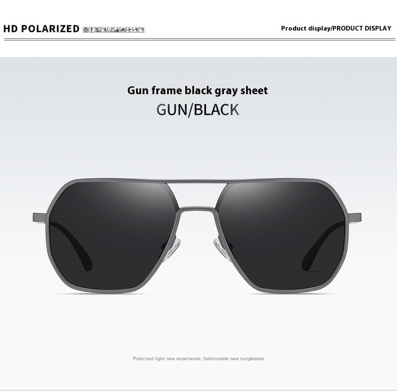 New Irregular Aluminum Magnesium Men's Sunglasses Driving Trend Sunglasses Night Vision Color Changing Anti UV Polarizing Lens_voghion.com