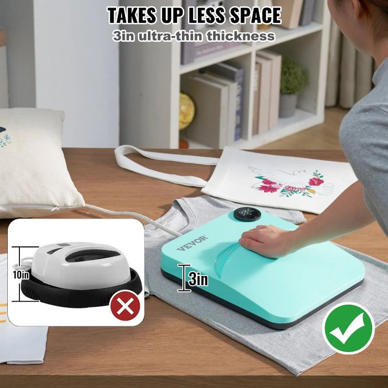 Maglietta elettronica multifunzionale da 10x12 pollici, macchina portatile con rivestimento termico, pressa per trasferimento termico in Teflon, macchina per stampa a sublimazione_voghion.com