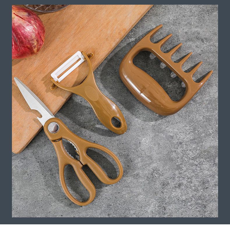 Set regalo da cucina in acciaio inossidabile con combinazione Bear Claw da otto pezzi di Hammered Chef_voghion.com
