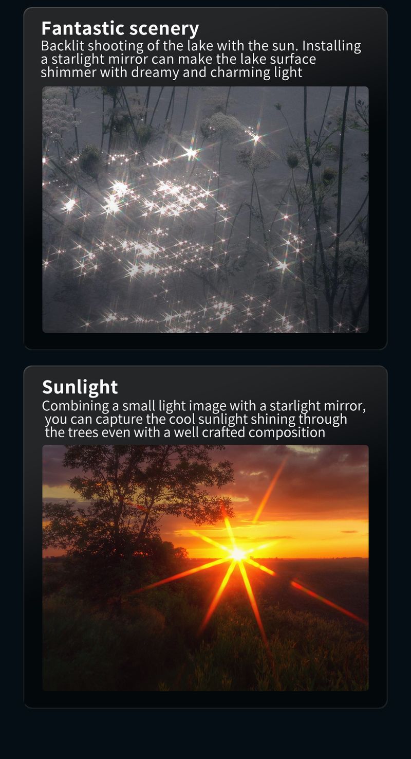 4/6/8 Linien Sternfilter Sternenlicht Schmuck Ring Nagel Videofotografie für Canon Sony Nikon Fuji DSLR Kameraobjektiv_voghion.com
