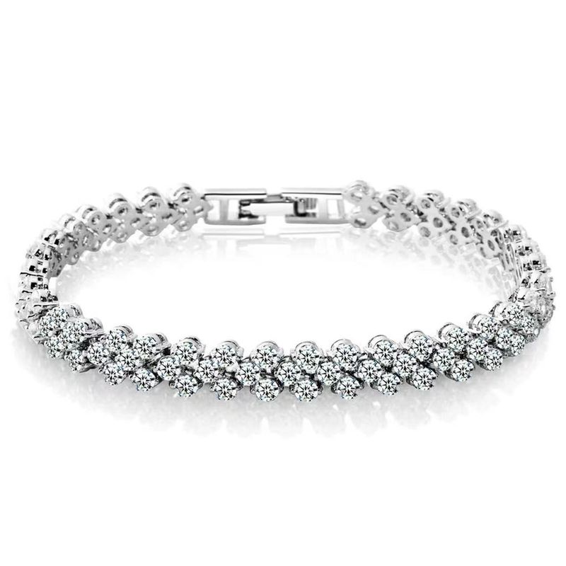 Shine~ Cuban Full Diamond Bracelet For Women, Light Luxury Niche Design, Ins Trend, Minimalist Style, Unique And Trendy_voghion.com