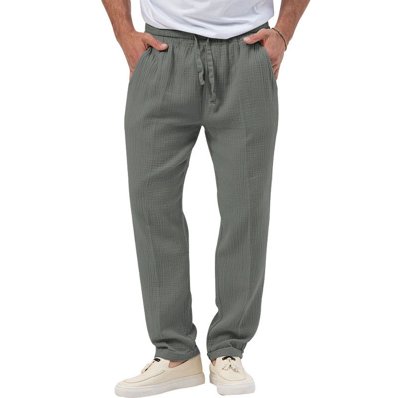 Men's solid color casual T-shirt long sleeve shirt pants suit_voghion.com