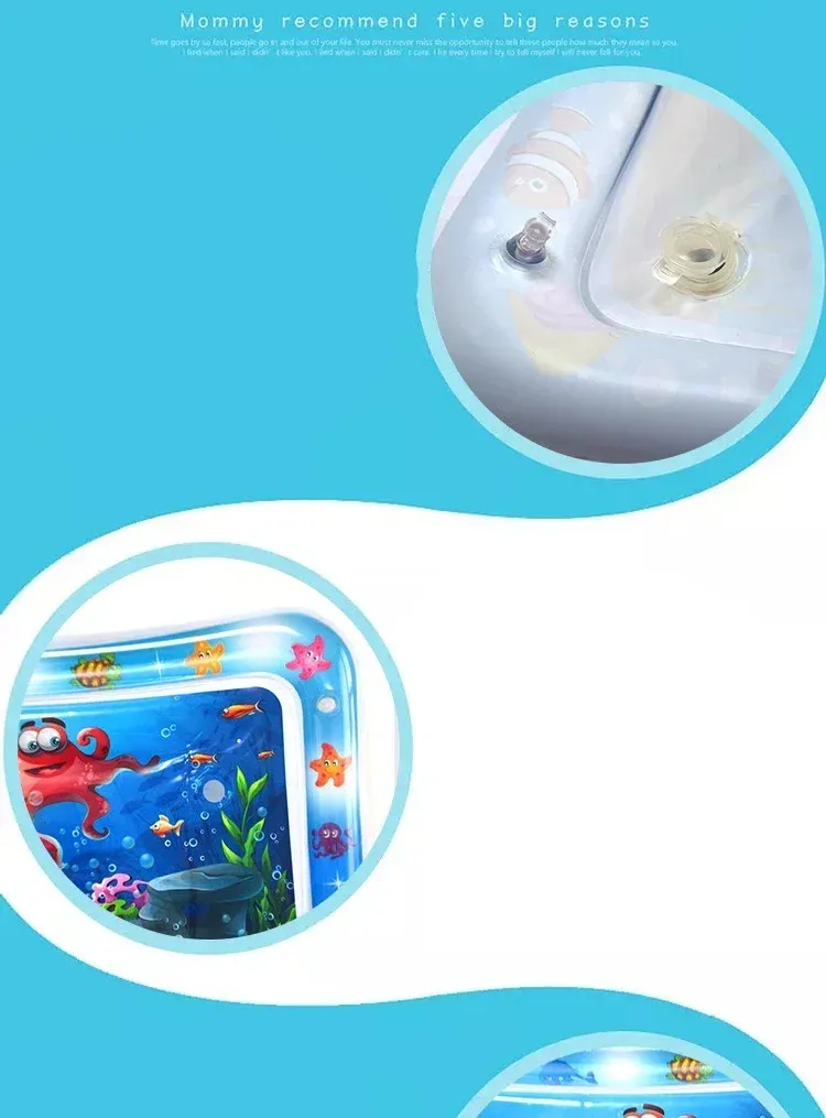 Summer Inflatable Water Mat PVC Playmat Toddler Activity Play Center Water Mat For Babies Early Education Developing Sum_voghion.com