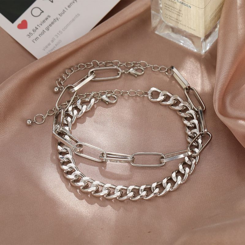 Hot Selling Fashion Simple Thick Chain Niche Design Personality Geometric Street Style Women's Anklet_voghion.com