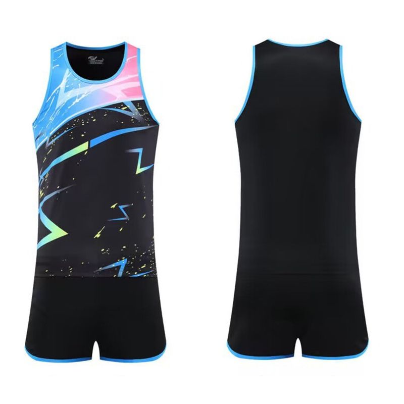 Ensemble de sport pour homme et femme, gilet et short de marathon, entraînement de vitesse, survêtement, compétition, sprint, course à pied_voghion.com