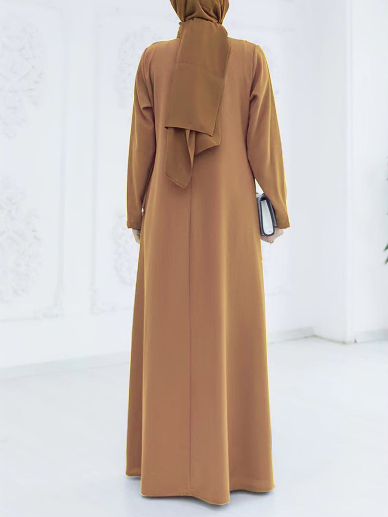 Women's Round Necked Sleeved Hot Diamond Temperament Elegant Long Dress Loose Fitting Robe Christmas Thanksgiving Halloween Valentine's Day_voghion.com