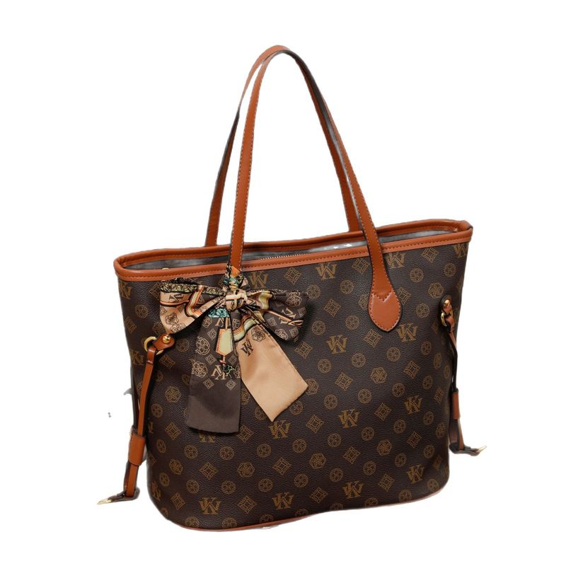 Printed Tote For Women 2025 Spring New Trend Simple Large Capacity Office Commute Ins Style Shoulder Bag_voghion.com