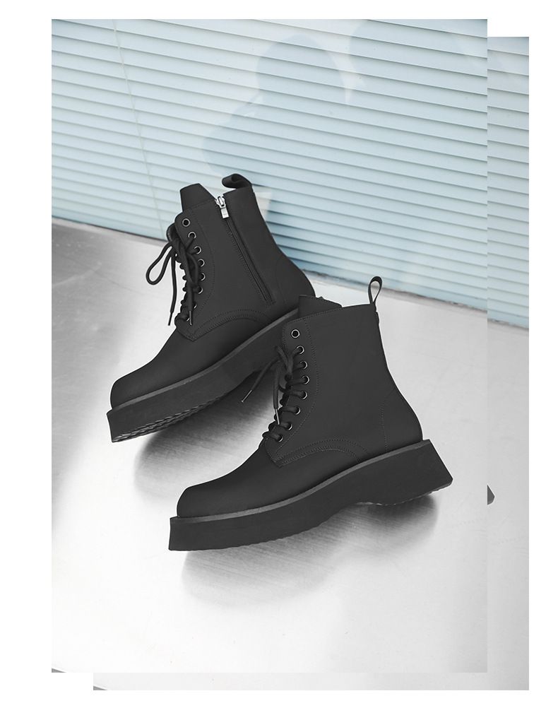Martin Boots Herren Mittelstiefel Schwarz Tooling Chelsea Herrenstiefel_voghion.com