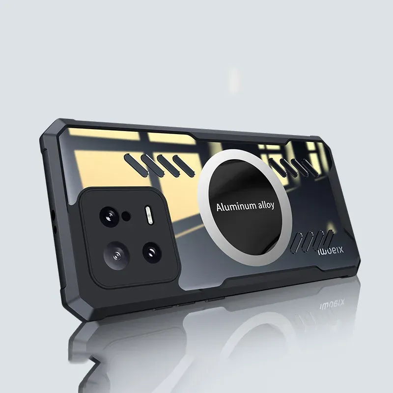 Per Xiaomi Mi 14 13 13T 12 12T 12S 12X Pro Ultra Cover Graphene Heat Dissipation PC Case Car Magnetic Bumper Casing Shell_voghion.com