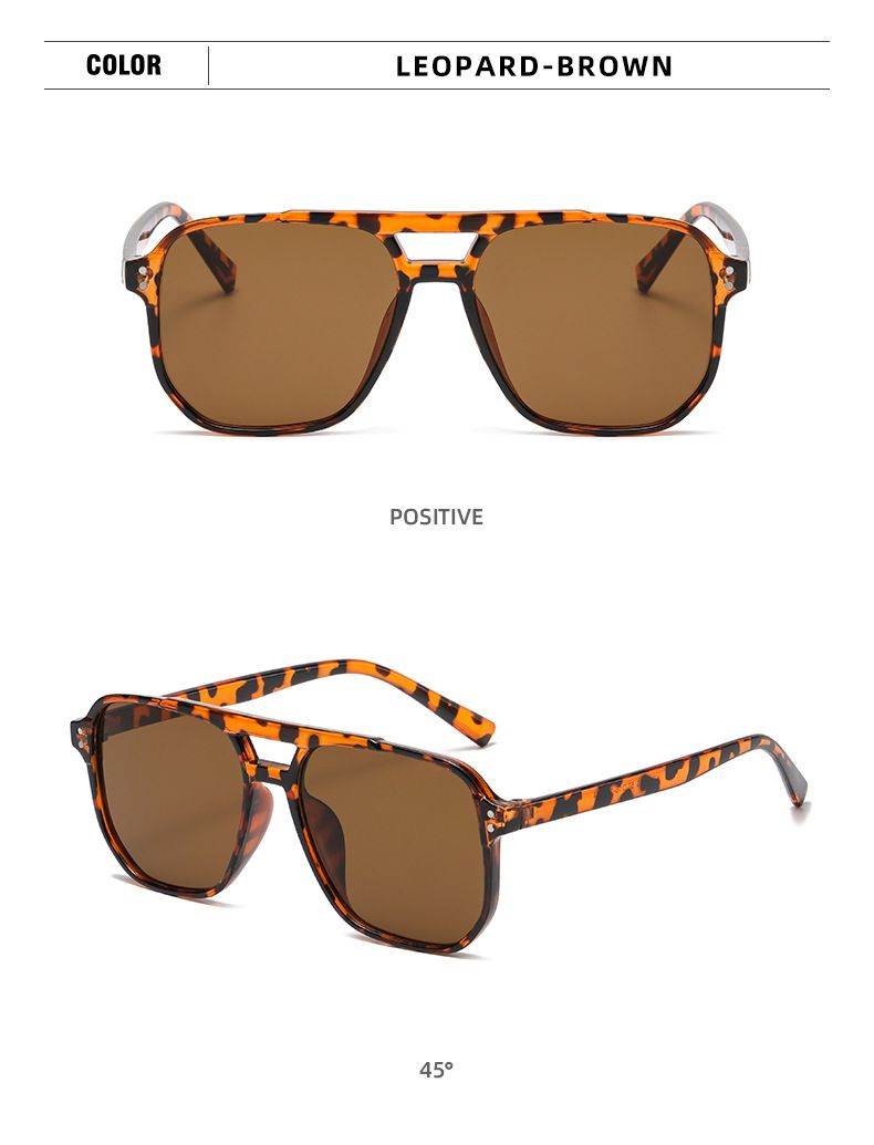 Fashion Classic Sunglasses Men Outdoor Sun Glasses Women New Large Frame Retro Trend Plastic Brand Designer Eyewear_voghion.com