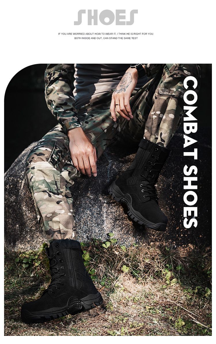 Combat Boots High Top Backcountry Hiking Boots Men's Desert Boots Hiking Men's Boots Field Boots_voghion.com