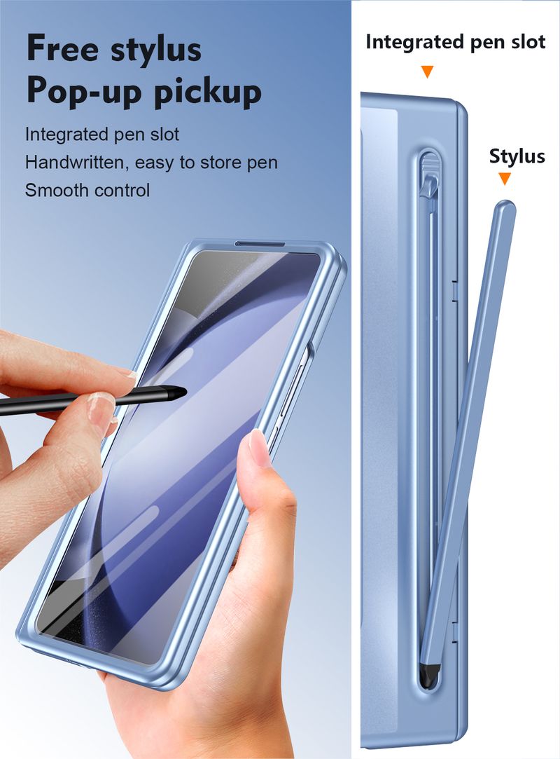 For Samsung Galaxy Z Fold 4 5 6 Luxury New Business Man Pen Stylus Slot Phone Case_voghion.com