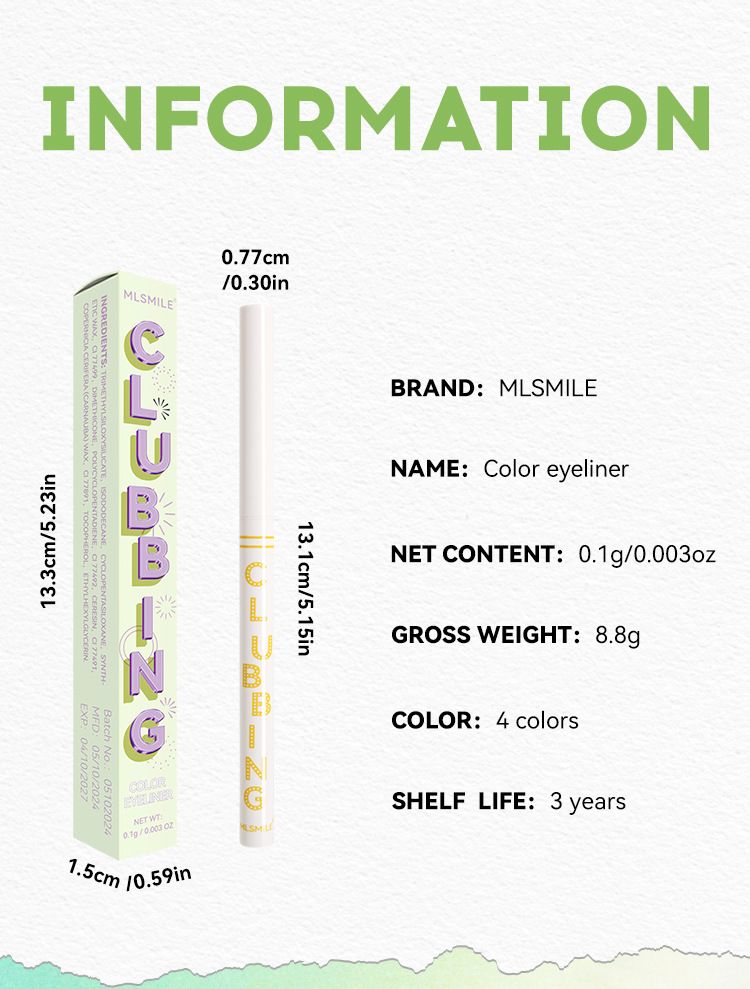 MLSMILE 4-farbige Eyeliner-Gelstifte, wasserfest und schweißfest, langanhaltend und nicht verschmierend, goldene, weiße und schwarze Eyeliner-Stifte_voghion.com