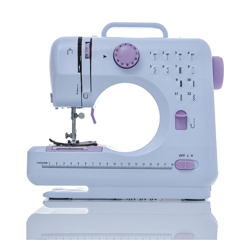 Inne máquina de costura portátil mini elétrica doméstica artesanato remendo overlock 12 pontos com pedal de mesa iniciantes_voghion.com