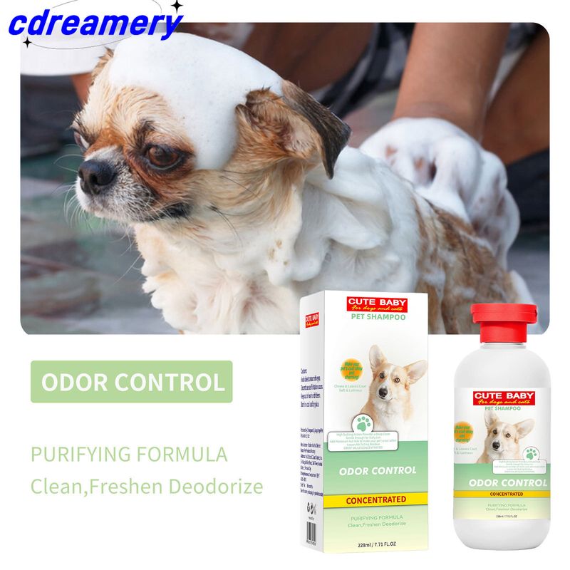 Cross-Border Pet Shampoo: Solução 2 em 1 para cães e gatos - Pulverizador de banho suave e shampoo de limpeza_voghion.com