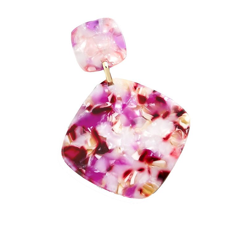 Orecchini in lega semicerchio con giunzioni acriliche, orecchini da donna, commercio estero, vari tipi, un pezzo, spedizione gratuita_voghion.com