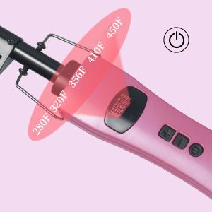 LCD Digital Heat Copper Hair Straightener Brush - 2-In-1 Styling Comb For Straight & Curly Hair (Home Use Fast Heating Anti-Scald Design)_voghion.com