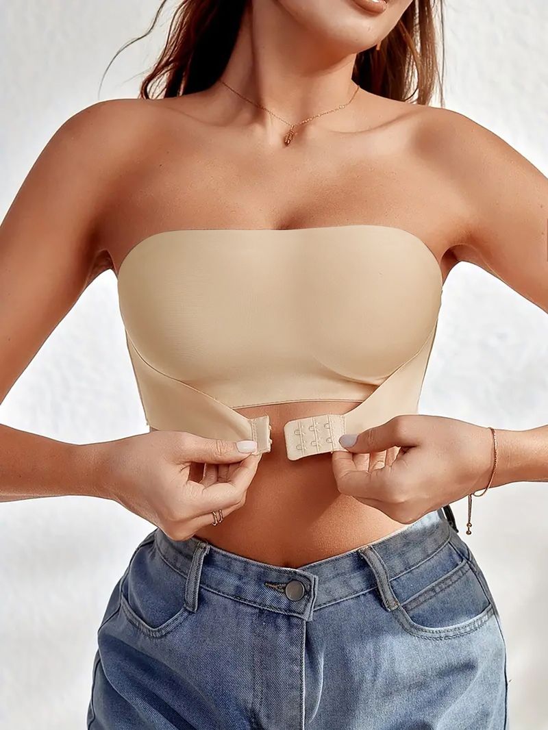Ondergoed Sexy Naadloze Voorkant Gesp Buis BH Anti Dun Stijl Valt Niet Af Bovenste Ondersteuning Geplooide Borst Wikkel Mooie Rug BH Vrouwen_voghion.com