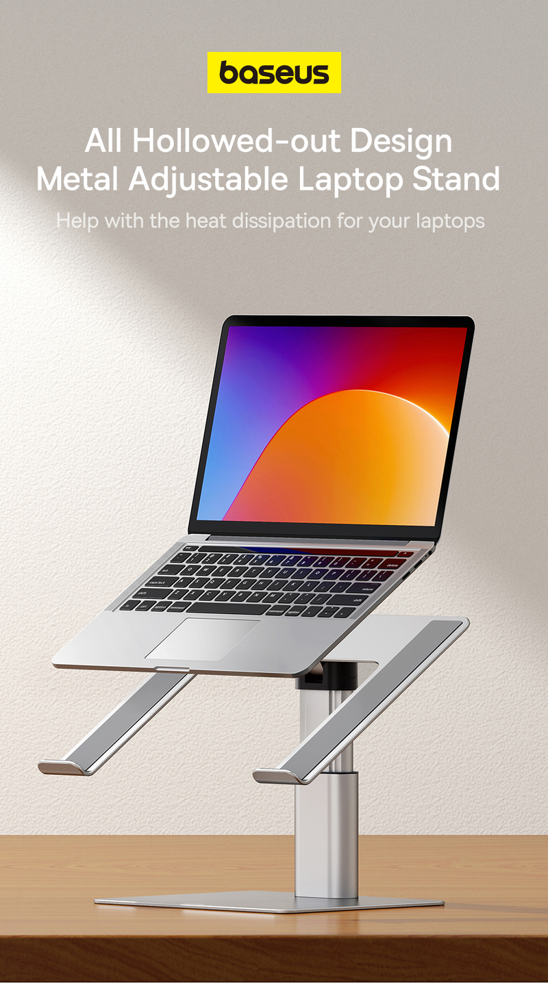 Baseus Laptop Stand Einstellbarer rutschfester Desktop-Laptophalter Aluminiumlegierung Notebookständer für Laptop Macbook Tablet_voghion.com