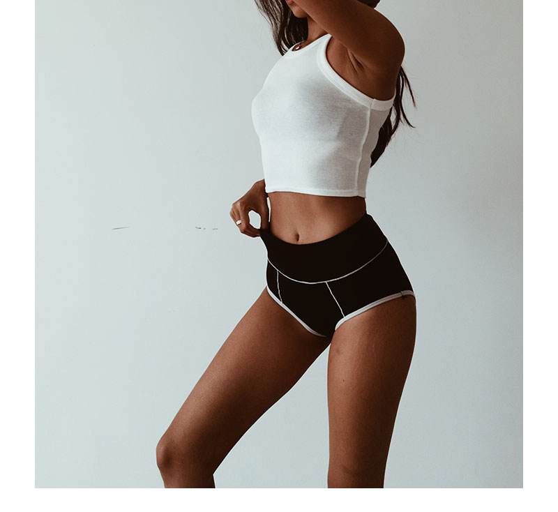 Women's clothing cotton inseam high waist women's cotton sexy and comfortable hip-covering underwear thin belly-control briefs_voghion.com
