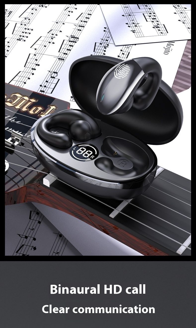 Nouveaux écouteurs Bluetooth fonctionnant sans porter les oreillettes pour une veille ultra-longue avec commande tactile_voghion.com