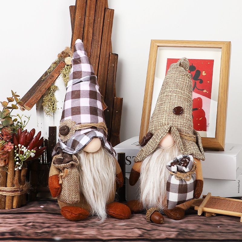 New Home Decor Faceless Dwarf Ornament Holding Coffee Beans Rudolf Doll_voghion.com