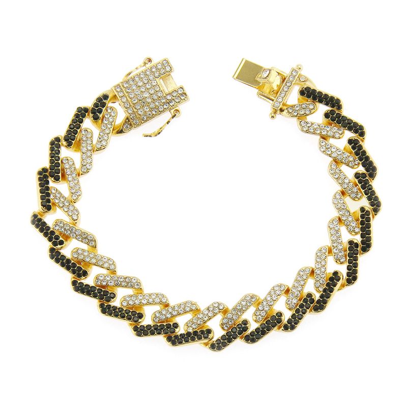 Zubehör Hand Schmuck Intarsien Mit Bunten Strass Kubanischen Übertrieben Armband Armreif_voghion.com