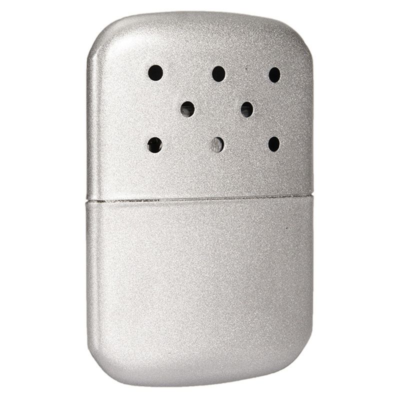 Calentador de mano reutilizable de aleación de zinc, pequeño y práctico, ideal para actividades al aire libre como caza, camping y pesca._voghion.com