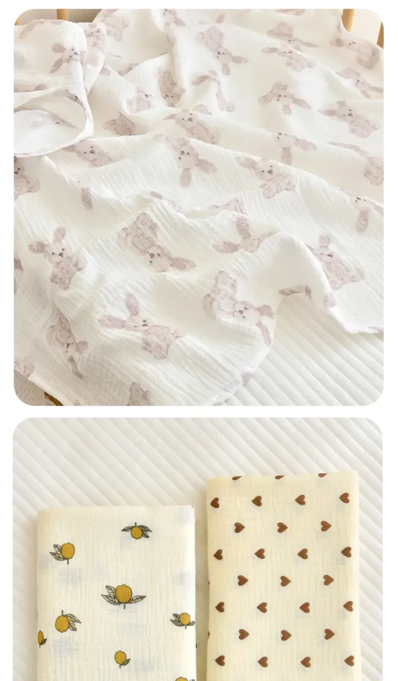 Newborn Muslin Blanket Baby Swaddle Summer Bedding Baby Stuff Thin Stroller Blanket Muslin Squares Receiving Blanket_voghion.com