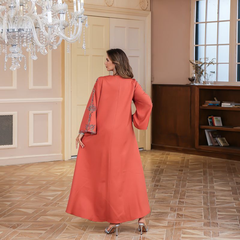 Women's Clothing Summer Elegant Rope Embroidery Robe Female Dress_voghion.com