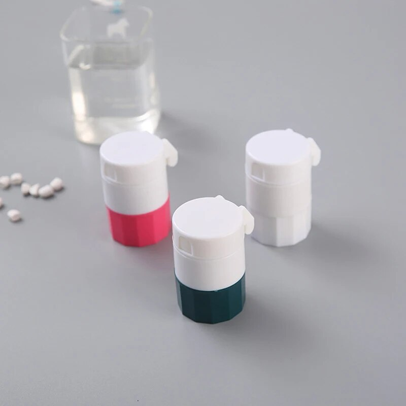 4 In 1 Portable Case Splitter Powder Pastillero Grinder Cutter Medicine Storage Drug Container Pill Box_voghion.com