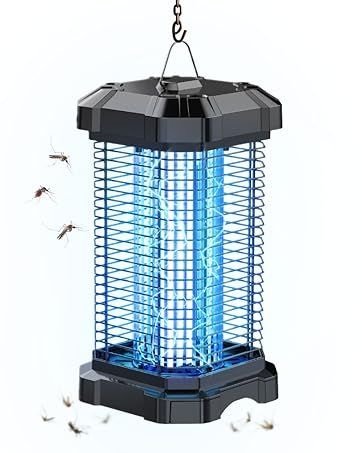 Bug Zapper Outdoor, 4200V Electric Mosquito Zapper Indoor, Insect Fly Zapper Waterproof with 5ft Power Cord, Mosquito Killer for Home, Patio, Kitchen,_voghion.com