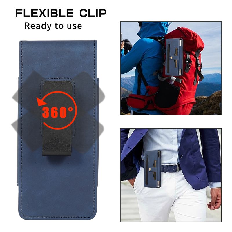 Luxusní kožené pouzdro na telefon s klipem pro Samsung Galaxy Z Fold 3 4 5 Fold 5 W23 W22_voghion.com