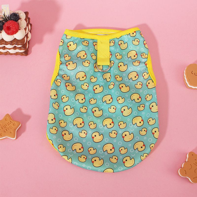 Pet Clothes For Small And Medium Teddy Bichon Dogs Summer Duck T Cat Vest Breathable Non-Stick Hair_voghion.com