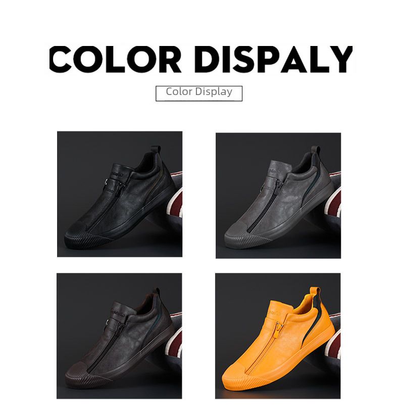 2024 Frühjahr neue Herrenschuhe modische Schuhe Herren Doppelreißverschluss Freizeitschuhe Herren Boardschuhe vielseitig trendige warme Lederschuhe_voghion.com