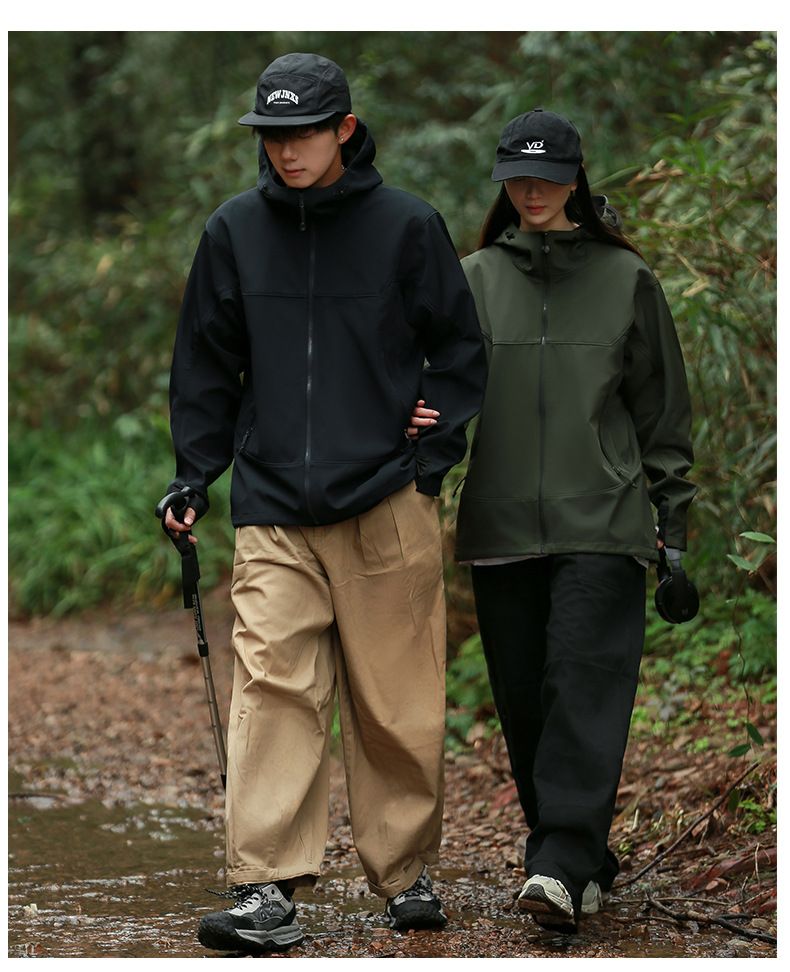 Men's Clothing Autumn and winter couples three proof outdoor soft shell graphene plus velvet jacket men and women's jacket leisure commuting_voghion.com