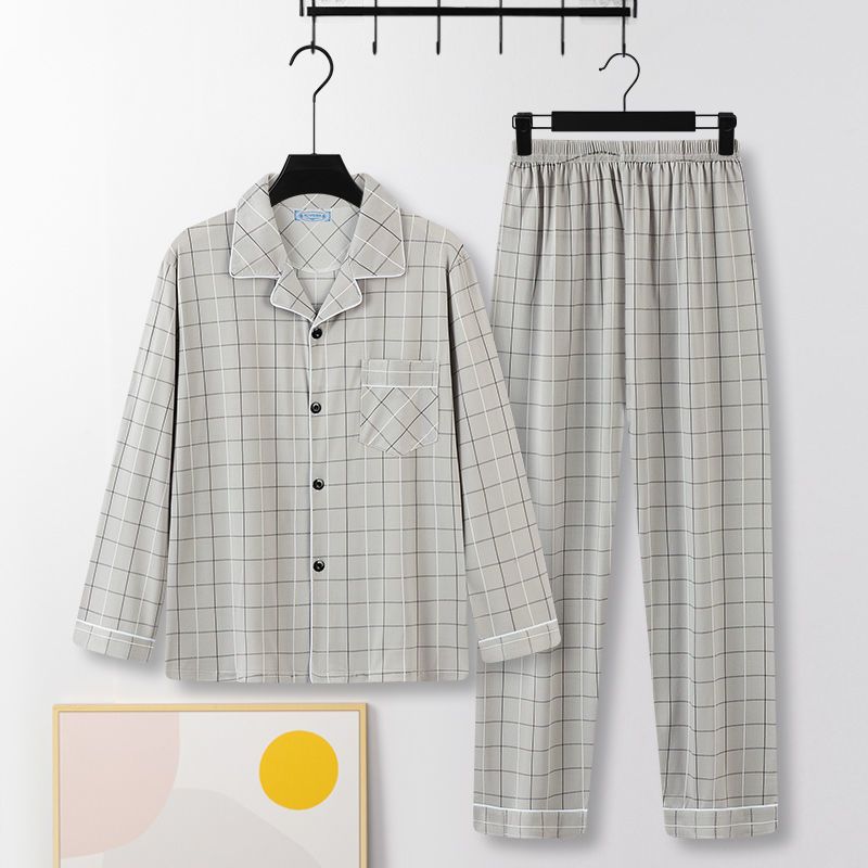 Pijamas de alta gama 100% de manga larga para primavera y otoño de 2023, nuevos trajes casuales de verano para jóvenes de mediana edad y mayores._voghion.com