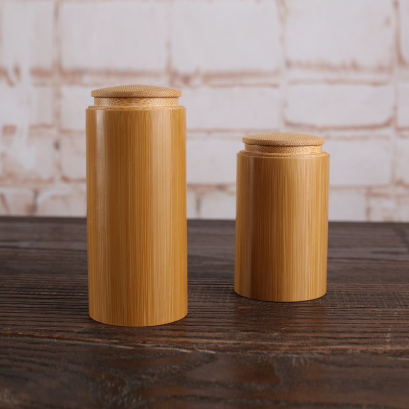 Latas de té de viaje de bambú natural Latas herméticas portátiles Cajas de té para viajes Latas de té extraíbles Yuzhu_voghion.com