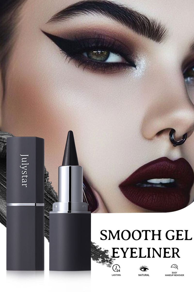 Ombretto e eyeliner combinati, opachi, a lunga tenuta, impermeabili, ad asciugatura rapida, eyeliner, eyeliner nero freddo e solido._voghion.com