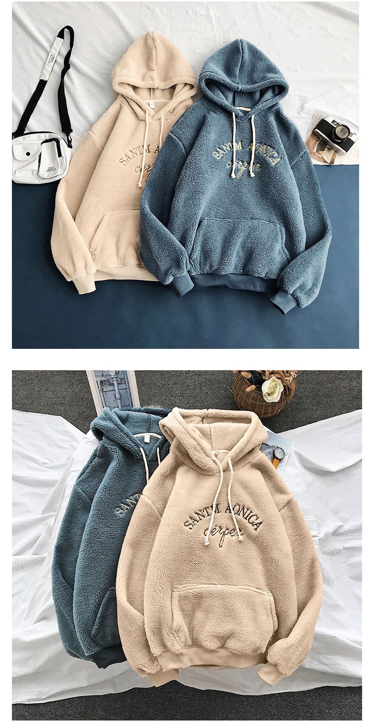 Koreanischer Streetwear-Hoodie – Übergroßer Pullover mit Fleecefutter für Männer, Unisex-Design mit kuscheliger Sherpa-Innenseite, trendige Freizeitkleidung (M-3XL)_voghion.com