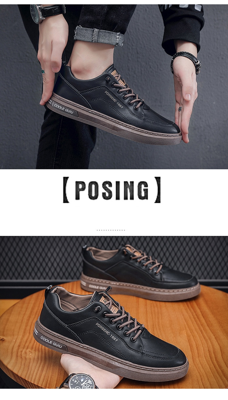 Herren Freizeitschuhe Atmungsaktive weiße Sneakers Mode Fahren Gehen Tennisschuhe für Männer Skate Flats_voghion.com