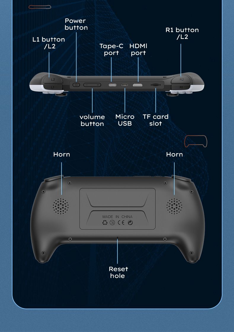 Video Game Consoles New Product PROJECT X Handheld Game Console Supports PS1 Arcade HD Output Two Player Battle_voghion.com